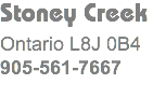 Stoney Creek
Ontario L8J 0B4
905-561-7667
